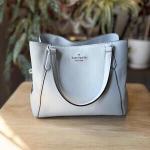Kate Spade Medium Triple Compartment Satchel New York In Frosted Blue